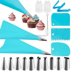 20 21 32 33 36 39PCS Piping Bags and Tips Set Bake Cake Decorating Kit with Stainless Steel Tips Icing Smoother - Product Image 3