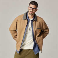 Veste bomber vintage streetwear automne-hiver pour homme, vêtements de chasse, style américain Ami Khaji Star Crossing Detroit, manteau matelassé en coton
