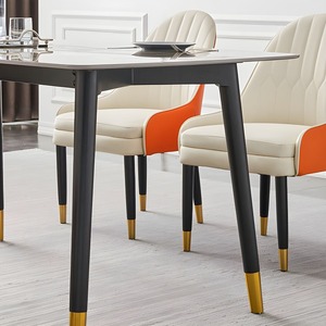 <span class=keywords><strong>Tavolo</strong></span> da Pranzo Semplice in Pietra Sinterizzata, Forma Rettangolare con Base a <span class=keywords><strong>4</strong></span> Gambe <span class=keywords><strong>per</strong></span> Cucina e Soggiorno - Product Image 4