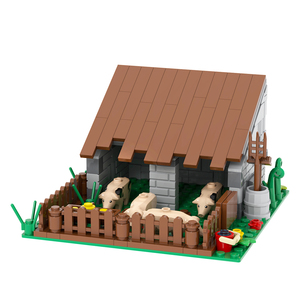 En gros, Série Ferme Jungle, Modèle Porcherie Arbre MOC MOOXI MOC3032, Ensembles de blocs et de briques de construction, Jouets promotionnels - Product Image 1