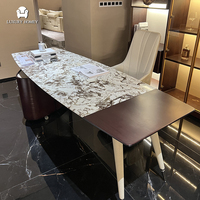 Bureau de direction moderne de luxe, mobilier de bureau haut de gamme, ensemble table et chaise de bureau de luxe pour projet de villa ou d'hôtel, directement de l'usine