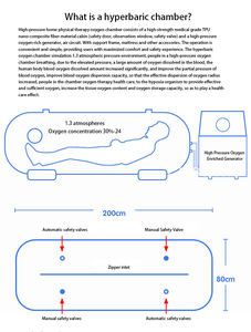 Cámara de Oxígeno Hiperbárico en Oferta - 2.0ATA Tipo Recostado 90% Oxígeno Capacidad para 1 Persona ABS Multifuncional para Deportes y Cuidado de la Salud - Product Image 3