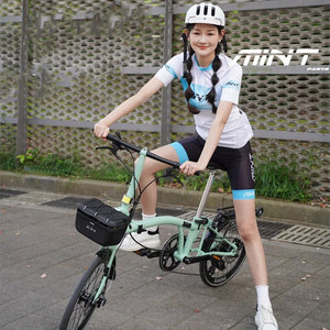 Vélo pliant MINT de 20 pouces de haute qualité, 9 vitesses, cadre en acier au molybdène, frein à disque, portable pour les loisirs et les voyages - Product Image 1