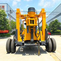 Foreuse géologique portable diesel hydraulique pour puits d'eau, 130m, 150m, 200m, pour la montagne