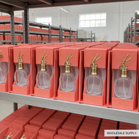Flacon de parfum en verre vide en gros, 30 ml, ovale, rechargeable, avec bouchon doré, emballage de luxe personnalisé avec logo