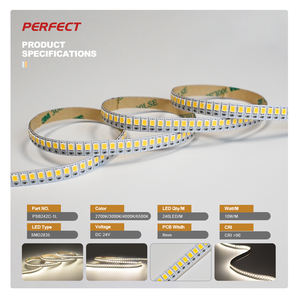 Tira de Luz LED PERFECT IP20 de Cobre Flexible SMD2835 240LEDs/M Mini Corte 1led Corte 8mm CRI90 DC24V - Product Image 2