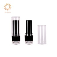 Envase Cosmético de Plástico en Forma de Bala con Serigrafía y Tapa de Rosca para Lápiz Labial, Tubo de 5 ml para Cuidado de la Piel