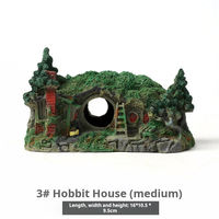 Aquarium moderne écologique en plastique, volume personnalisé, artisanat en résine, simulation de maison en paille, accessoires de décoration pour aquarium