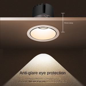 Lámpara de techo LED COB antideslumbrante integrada Foco descendente para lámpara LED del propietario de lavado de paredes Hill con fuente de alimentación de CA - Product Image 5