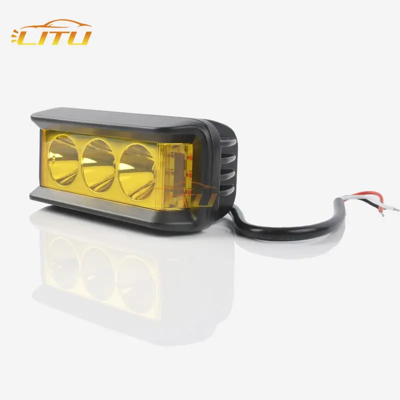 Feux de conduite auxiliaires à LED 5 pouces Auto LED Work Light avec clignotant 40W Side in Strobe Mini LED Light Bar pour moto 4x4