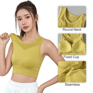 Vendita calda da donna <span class=keywords><strong>reggiseno</strong></span> <span class=keywords><strong>sportivo</strong></span> a tazza fissa senza soluzione di continuità ad alto impatto rapido abbigliamento <span class=keywords><strong>sportivo</strong></span> Fitness Yoga per donne - Product Image 3