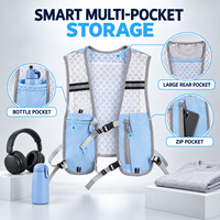 Gilet d'hydratation portable en nylon et polyester, personnalisable, faible MOQ, en stock, avec bidons, sac de course inclus, unisexe-adulte