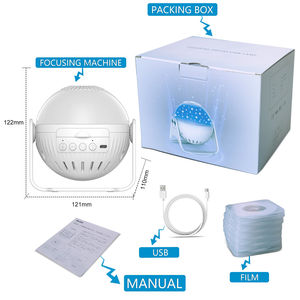 โคมไฟดวงจันทร์หมุนได้ 360 องศา แบบ USB ฉายแสงดาว แสงออโรร่า แสงท้องฟ้าจำลอง ของขวัญ โปรเจคเตอร์ดวงดาว กาแล็กซี่ นักบินอวกาศ ไฟกลางคืน LED - Product Image 6