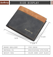 Portefeuille court pour homme personnalisable avec motif géométrique, étanche, avec fermeture à fermoir pour pièces de monnaie, cartes et monnaie liquide