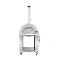 Outdoor Dual Fuel Wood Fired & Gas Pizza Oven Bahan Stainless Steel 304/430