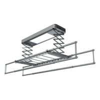 Séchoir à linge électrique mural ultra-fin G10-S ORLANT avec lumière LED, 36 positions de suspension, pour balcon, intérieur, maison