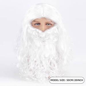 Kit d'accessoires de costume de Père Noël fantaisie pour adulte MS Hot, accessoires de fête de Noël, perruque et barbe de Père Noël - Product Image 3