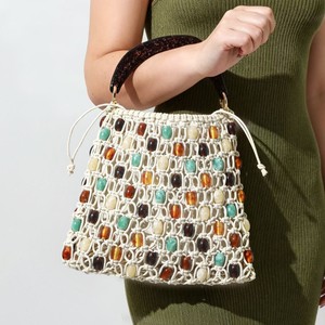 Bolso <span class=keywords><strong>de</strong></span> mano creativo <span class=keywords><strong>de</strong></span> verano con <span class=keywords><strong>cuentas</strong></span> tejidas, bolso <span class=keywords><strong>de</strong></span> mano transpirable hueco, bolso <span class=keywords><strong>de</strong></span> hombro bohemio <span class=keywords><strong>de</strong></span> gran capacidad para uso diario <span class=keywords><strong>de</strong></span> mujer - Product Image 1