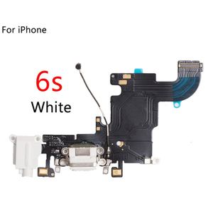 Port de charge USB pour <span class=keywords><strong>iPhone</strong></span> 6G 6 6S Plus 5G 5C 5S <span class=keywords><strong>SE</strong></span> connecteur <span class=keywords><strong>prise</strong></span> audio casque + microphone câble flexible station d'accueil de remplacement - Product Image 6