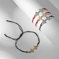 Pulsera de Cadena de Acero Inoxidable con Dijes de Mancuerna y Latido de Corazón, Regalo para Mujer, para Ejercicio y Deporte