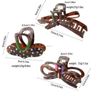 Vente en gros BELLEWORLD en stock, nouveaux bijoux à la mode, accessoires pour <span class=keywords><strong>cheveux</strong></span>, pinces à <span class=keywords><strong>cheveux</strong></span> <span class=keywords><strong>Xxl</strong></span>, pinces à griffes avec nœud en forme de cœur jumbo pour femmes - Product Image 2