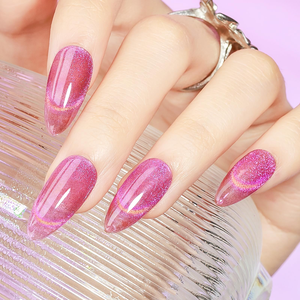 Vernis gel magnétique rose pour les yeux de chat: effet chatoyant étoilé, formule de trempage à la mode pour les manucures de salon et de maison - Product Image 5