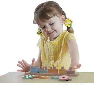 New Design Custom Children <strong>Wood</strong> Classification Montessori <strong>Wood</strong> Geometry Five Sets <strong>of</strong> Column Building <strong>Block</strong> Counting Toys - Product Image 4