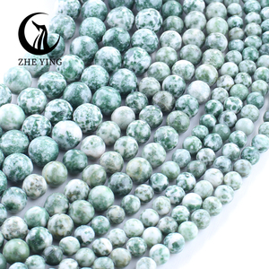 Zhe Ying 6mm 8mm 10mm perles <span class=keywords><strong>de</strong></span> pierre <span class=keywords><strong>de</strong></span> jaspe point vert cristal <span class=keywords><strong>de</strong></span> guérison pierres précieuses en vrac perles <span class=keywords><strong>de</strong></span> jaspe point vert - Product Image 3