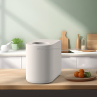 Tempat Sampah Dapur Portabel Listrik Stainless Steel 4.5L ABS, Pengolah Sampah Organik Dalam Ruangan untuk Rumah Tangga