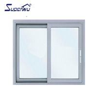 Fenêtre en PVC moderne populaire couleur blanche UPVC vitré en verre Windows coulissant pour la construction de maisons