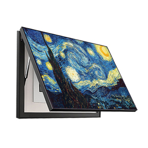 Nordic Home Decor Punch Free PS <b>Framed</b> Electric Meter Box <b>Wall</b> Art Van Gogh Abstraction Print Distribution Box Hanging Painting - Product Image 3