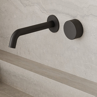 Robinet de lavabo mural monocommande contemporain en or brossé, acier inoxydable 304, mitigeur de lavabo moderne, accessoires de salle de bain de qualité