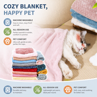 Couverture pour animaux de compagnie lavable en polaire corail, tapis de couchage pour chien et chat, coussin épais et chaud pour toutes les saisons, maison et voyage