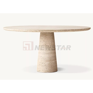 Modern Fashion Hot Sale Natural Stone Travertine <strong>Dining</strong> <strong>Tables</strong> Custom Kitchen Desk Luxury Home Marble <strong>Dining</strong> <strong>Table</strong> - Product Image 4