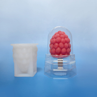 Moule en silicone de qualité alimentaire facile à utiliser en forme de framboise 3D réutilisable pour les outils de crème glacée faite maison