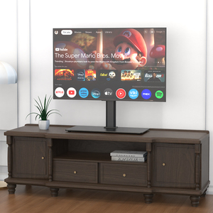 <span class=keywords><strong>Support</strong></span> de télévision universel moderne pour téléviseurs de 32 à 65 pouces, réglable en hauteur, avec cadre en acier et verre trempé, supporte 99 livres, inclinable - Product Image 2