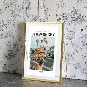 Cadre photo élégant en métal sur pied pour décoration de mariage, sérigraphie 2 couleurs, vente en gros - Product Image 3