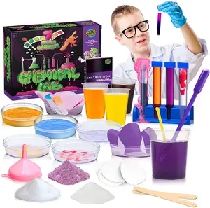 Научные наборы для детей, 8 химических экспериментов, подарок для девочек и мальчиков