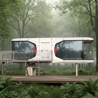 Capsule de camping au design moderne, élégant et luxueux, maison préfabriquée, capsule de maison avec système intelligent, capsule spatiale