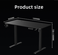 Vente en gros Nouveau design Table d'ordinateur de bureau Bureau de jeu noir et blanc pour bureau à domicile Table d'ordinateur personnalisée
