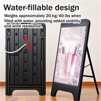 Support d'affichage LED pliable d'extérieur, rechargeable/à brancher, avec panneau ABS pour la publicité, les restaurants, les bars