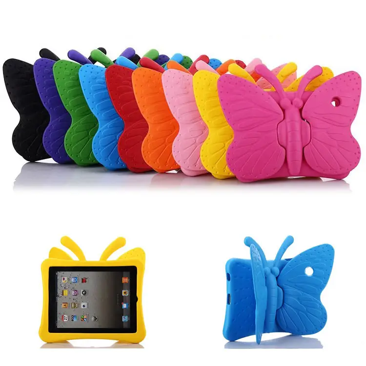 Wholesale Lovely Eva Cover Stand Anti-Shock Rugged Kids Butterfly Tablet Cases Covers For iPad mini 1/2/3/4/5 7.9 Inch Back Case