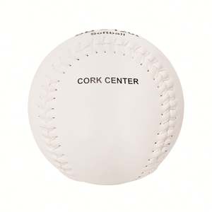 Pelota de Softbol de PVC Blanca de Alta Calidad, Duradera, con Logotipo Personalizado, Ligera, Flexible, con Núcleo de Corcho, para Entrenamiento de Lanzamiento Lento SB 120I - Product Image 2
