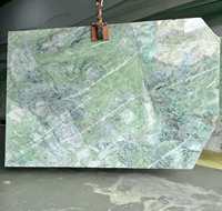 Dalle de quartzite naturel Cristallo Mint poli à veines cristallines pour comptoir de cuisine, meuble-lavabo de salle de bain et projets muraux