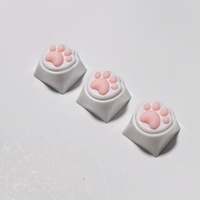 Capuchons de touches multicolores en forme de patte de chat, en silicone écologique, 1U, pour clavier mécanique avec interrupteurs MX