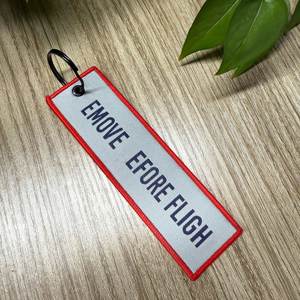 Factory Direct Creative Cartoon Embroidered Keychain Woven Label Key Fob OEM ODM Customizable Promotional Carabiners