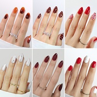 Kit de Faux Ongles Personnalisés en Gel Souple « Nouvelle Peau » Couleur Unie à Coller Courts Gel X