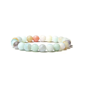 Venta directa del fabricante: pulsera de cuentas de ágata turquesa de piedra natural, pulsera de piedra volcánica esmerilada - varios acabados - Product Image 2