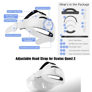 Délai de livraison rapide <span class=keywords><strong>casque</strong></span> <span class=keywords><strong>VR</strong></span> de décompression réglable monté sur la tête pour Oculus <span class=keywords><strong>Quest</strong></span> <span class=keywords><strong>2</strong></span> (blanc) - Product Image 5