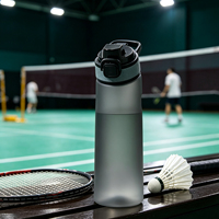 Bouteilles de sport écologiques en Tritan+PP de qualité alimentaire avec couvercle à ouverture rapide, paille intégrée, compatibles lave-vaisselle, pour l'école, la salle de sport et la maison
